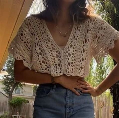 Summer Tops Ideas Cute Too Easy Crochet Croptop Blouse Bikini Free Pattern Beach Swimwear Dress