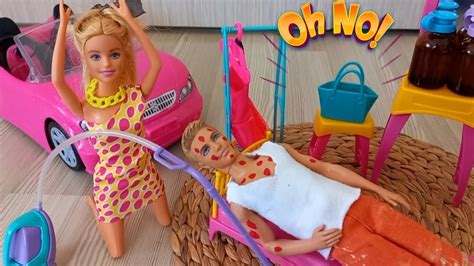 Barbie Oyuncak Videoları Ken Isilik Oluyor Barbie Doktora Götürüyor Eğlenceli çocuk Videoları