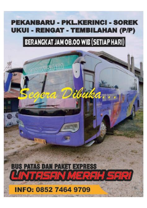 Call Pengiriman Kargo Dengan Bus Pekanbaru Tembilahan