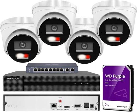 Zestaw Do Monitoringu Hikvision Zestaw Monitoringu Ip 4Mp Dual Light