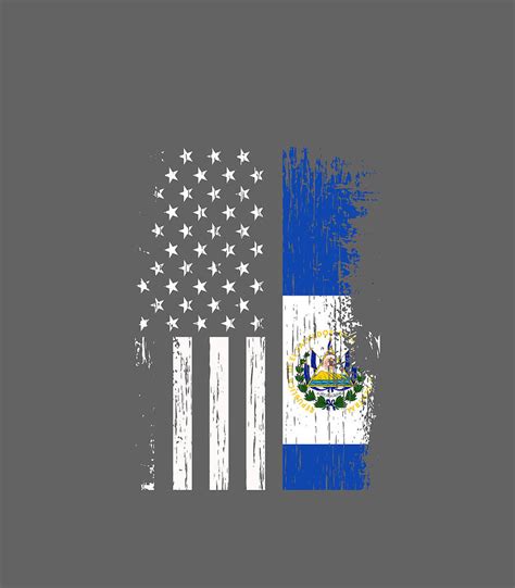 Salvadoran American Flag Pride El Salvador Digital Art by Sakina Roise | Fine Art America