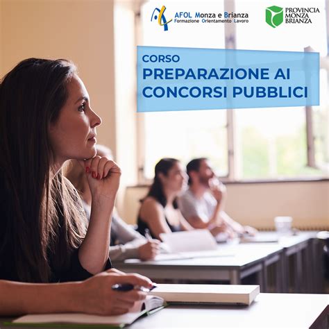 IN AVVIO IL CORSO DI PREPARAZIONE AI CONCORSI PUBBLICI Afol Monza Brianza