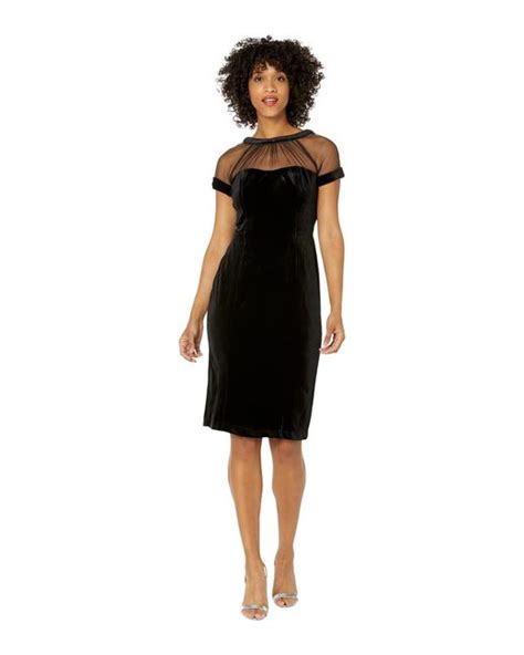 Maggy London Velvet Illusion Dress In Black Lyst