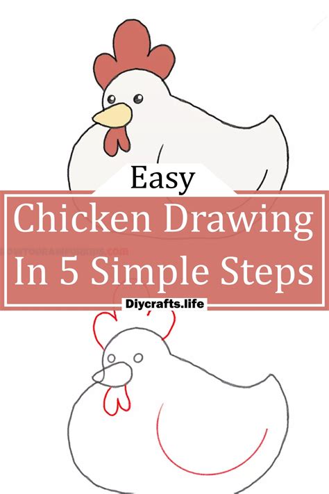 30 Easy Chicken Drawings Step By Step Guide Diy Crafts