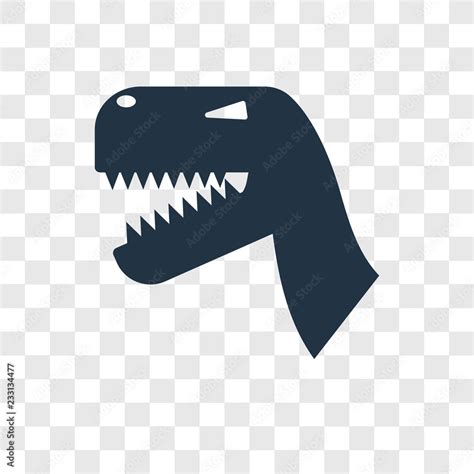 Dinosaur vector icon isolated on transparent background, Dinosaur ...