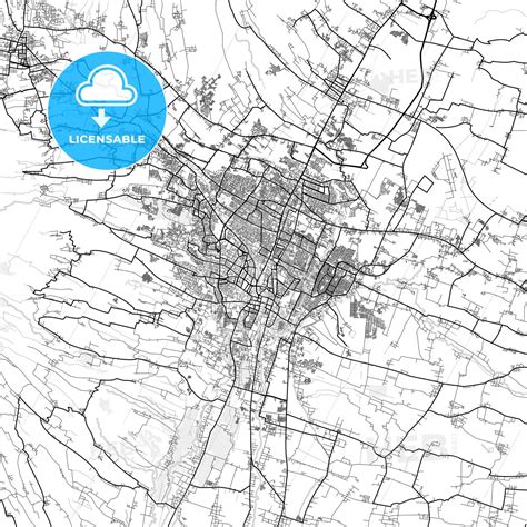 Vector PDF map of Malang, Indonesia - HEBSTREITS