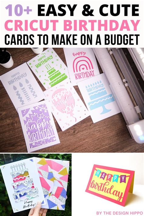 10 Easy And Cute Cricut Birthday Cards To Make On A Budget Cricut