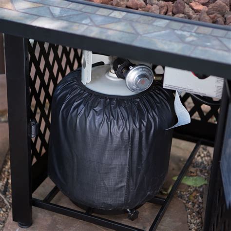 UniFlame Endless Summer Slate Mosaic Propane Fire Pit Table with FREE