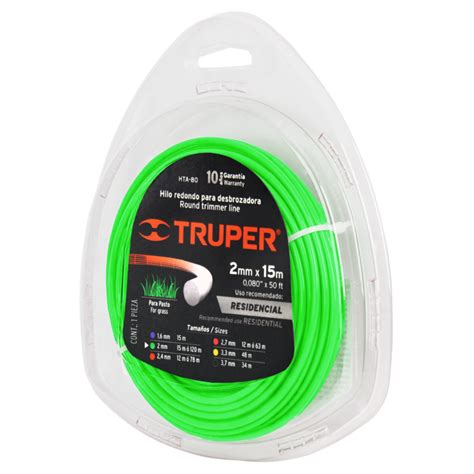 TRUPER Hilo Redondo Para Desbrozadora 15 M Largo 2 Mm Agro Caminante