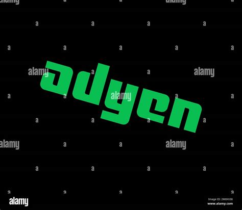 Adyen, rotated logo, black background B Stock Photo - Alamy