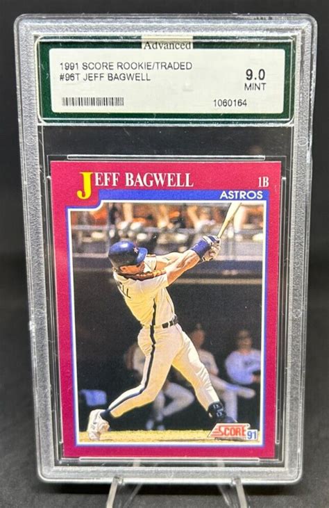 1991 Score Rookie Traded Baseball Card Jeff Bagwell 96T Graded MINT 9