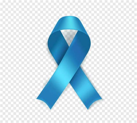 Prostate cancer awareness symbol. Light blue ribbon isolated on ...