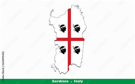 Sardinia Flag - Regions of Italy (EPS) Stock Vector | Adobe Stock