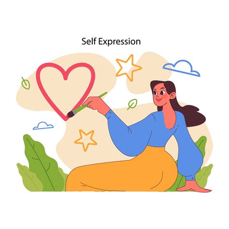 Self expression concept. Flat vector illustration 41176146 Vector Art ...