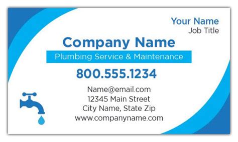 Personalized Plumbing Services Business Card Printit4less