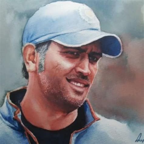 Watercolor Portrait Of Ms Dhoni Video Watercolor Portrait Painting