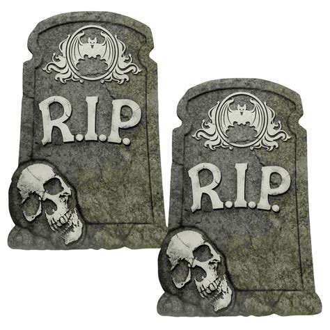 Halloween Graveyard Tombstone Decorations Headstone Props Coffin Party Ornament Rip Grave