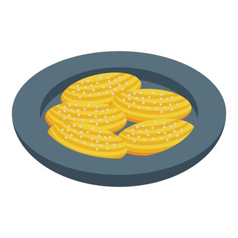 Churro Plate Icon Isometric Vector Spain Food 20246591 Vector Art At