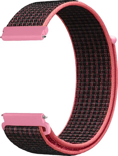 Нейлоновый ремешок Sport Loop (20 мм) Black Pink (28073-51) – фото ...