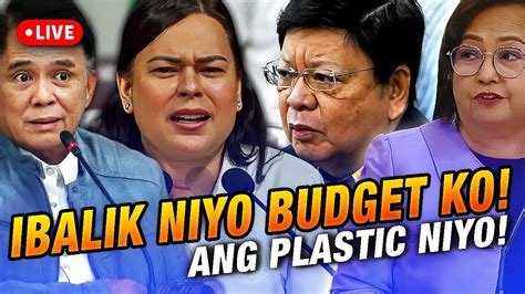 LIVE SUMABOG SI CONG BUDGET NI VP SARA DUTERTE NAGALIT DAHIL