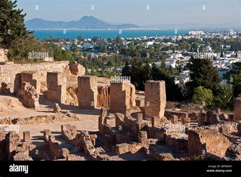 Carthage S Punic Quarter Ruins On Byrsa Hill Overlooking Bay Of