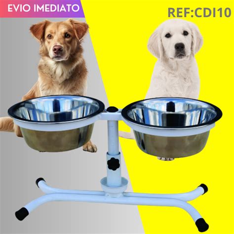 Comedouro Bebedouro Cachorro Gato Elevado Pet Anti Formiga Inox Duplo