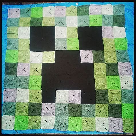 Ravelry Project Gallery For Minecraft Creeper Blanket Pattern By