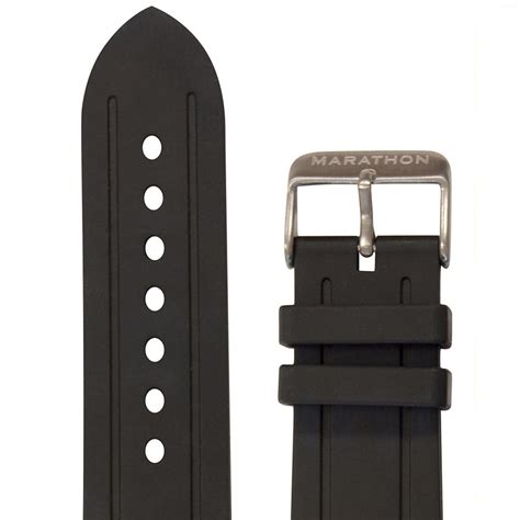 Black 22mm Rubber Dive Strap – Marathon Watch North America