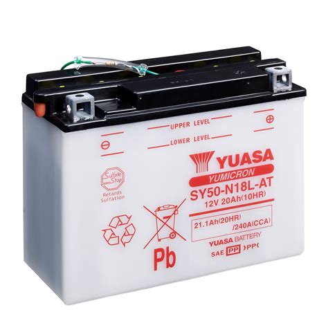 YUASA Batterie Dry Charged ohne Batteriesäure 12V 20Ah SY50 N18L A