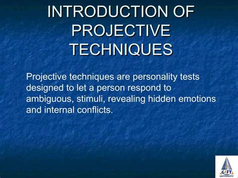 Measure Personality By Projective Technique PPT