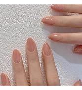Amazon 30 Pcs Nude Pink Press On Nails Short Almond YEFIUO Extra