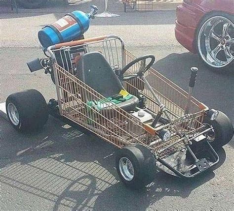 Modified Shopping Cart Homemade Go Kart Go Kart Diy Go Kart