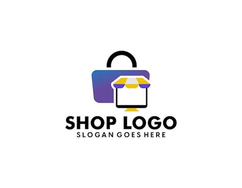 Premium Vector | Shopping store logo design template