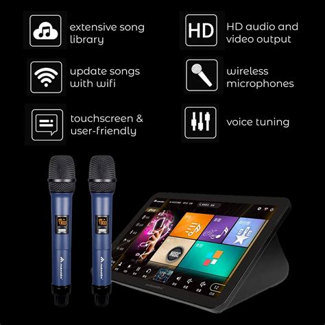 portable touch screen karaoke system