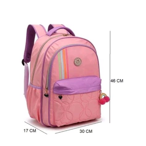 Mochila Feminina De Costas Listras Kika Shopee Brasil