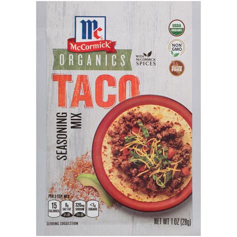 McCormick Organic Taco Seasoning Mix 1 Oz Walmart