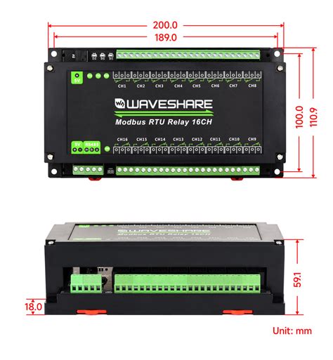 Module De Relais Modbus Rtu Rs Waveshare Modbus Rtu Relay Ch