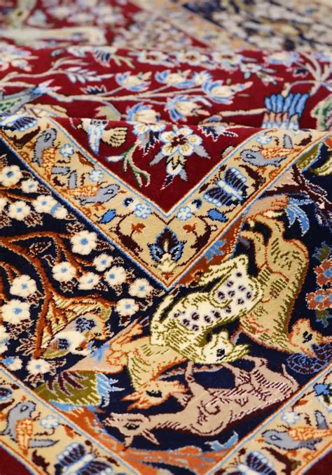 Persian Silk And Wool Isfahan Rug Percarin