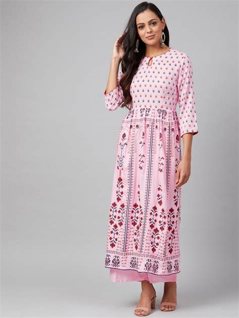 Women Pink Ethnic Motifs Kurta