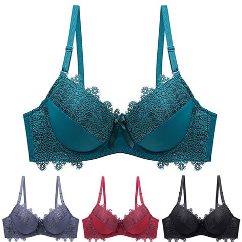 New Sexy Lace Push Up Women Bra Solid BC Cup Lingerie Underwear For Women Black Red Beige