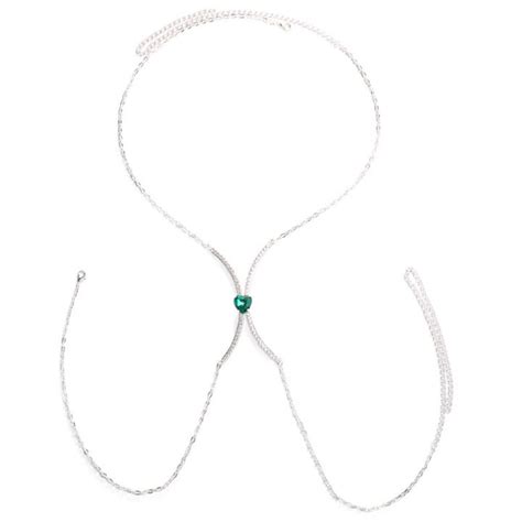 Heart Chest Bracket Jewellery Bra Chain For Women Body Crystal Bikini Summer Top Elegant