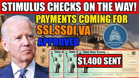 1400 Stimulus Checks On The Way For Social Security SSI SSDI VA