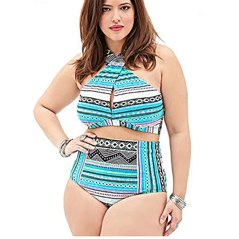 Women Plus Size Bikini Set Brazilian Push Up Women High Waist