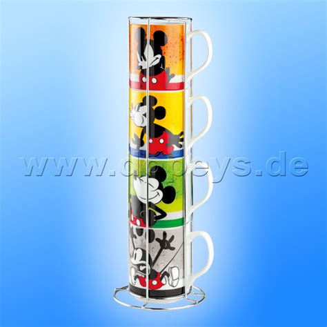 Disney Tassen Kaffeebecher Mickey I Am Stapelbar 4er Set