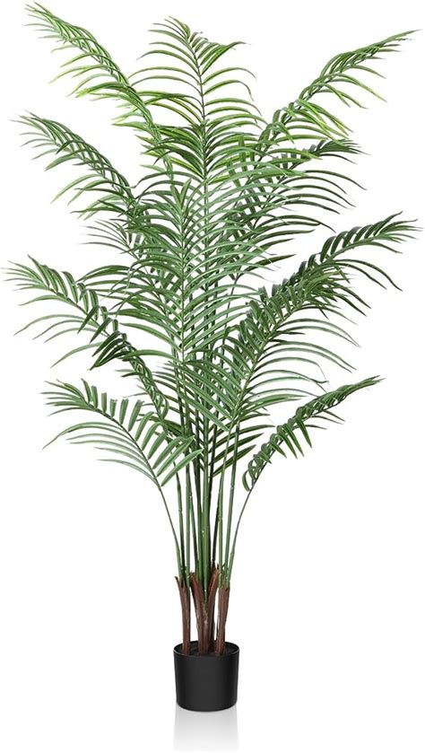 CROSOFMI Artificial Plants Areca Palm 150cm Fake Tropical Tree Faux