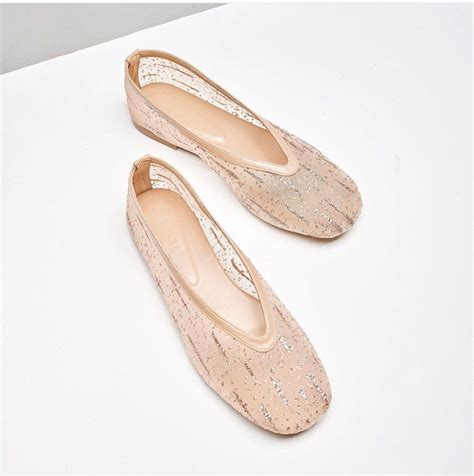 Kulet Aliz Mesh Nude Pumps Women S Fashion Footwear Flats On Carousell