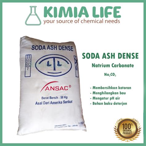 Jual Soda Ash Dense Natrium Carbonate Abu Soda Ansac Usa Kg