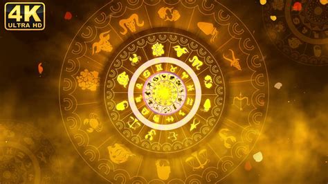 Astrology Zodic Golden Background Full Hd Zodiac Background Video