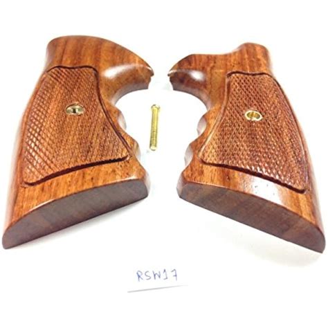 New Rossi Small Frame Square Butt Revolver Grips Checkered Hardwood