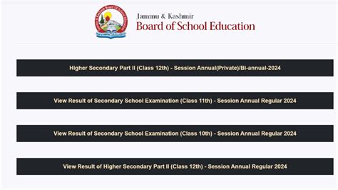 Jkbose Th Result Check Latest Updates On Jkbose Th Private